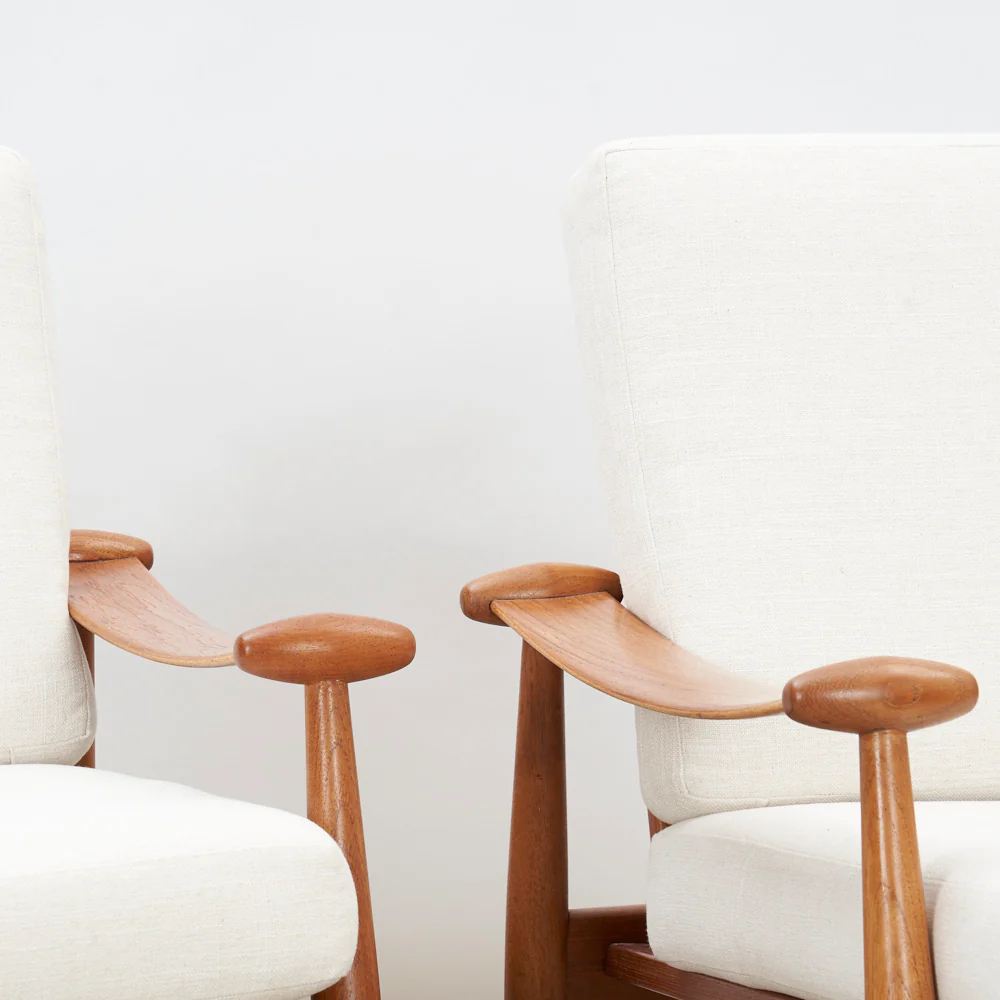 Pair of Teak 'Model 133' aka 'Spade' Lounge Chairs by Finn Juhl for France & Daverkosen, Denmark - Image 15